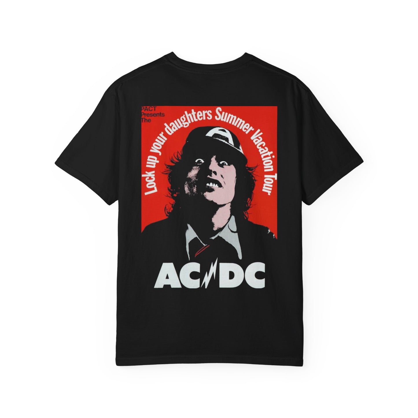 Vintage AC/DC Unisex Garment-Dyed T-Shirt, Rock Music Tee, Music Festival Apparel, Casual Summer Shirt, Gift for Music Lovers