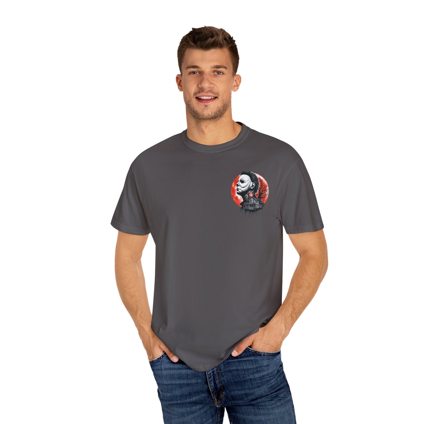 Spooky Horror Graphic T-shirt for Halloween, Unisex Tee, Scary Movie Fan Gift, Casual Wear, Gothic Style, Gift for Horror Lovers