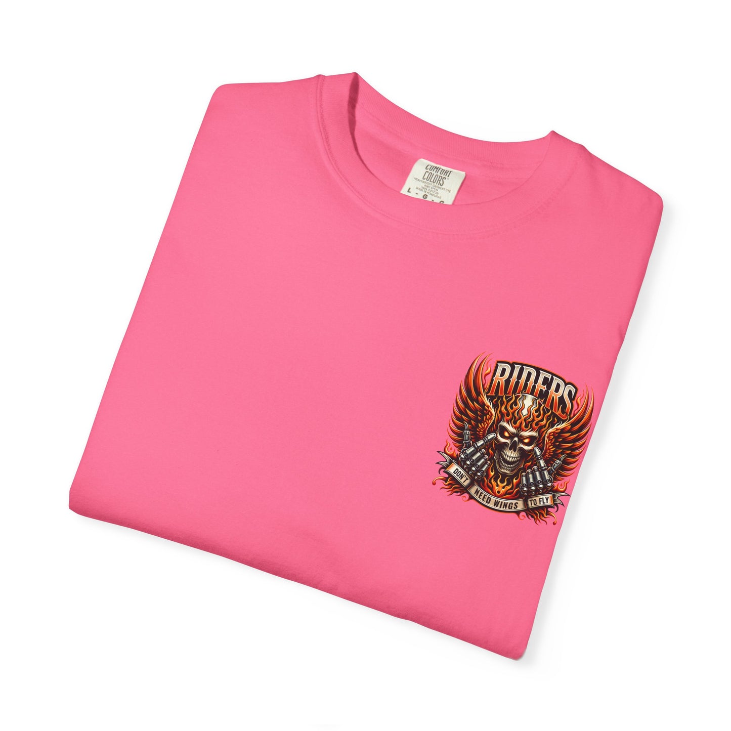 Unisex Rider Graphic T-Shirt, Vintage Motorcycle Tee, Skull and Wings Shirt, Rebel Biker Apparel, Perfect for Riders and Bike Lovers