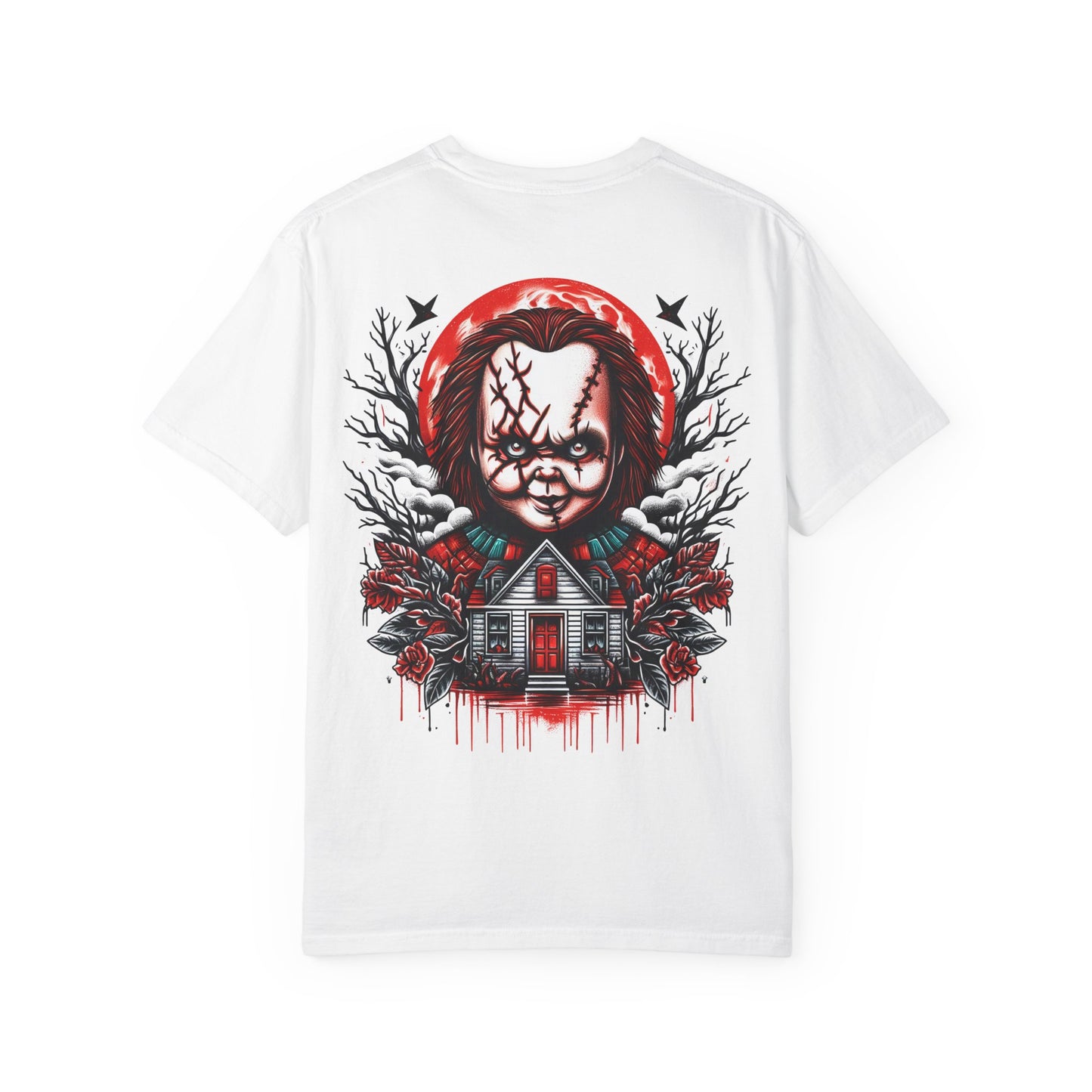Chilling Horror Graphic T-Shirt, Halloween Costume, Unisex Tee, Spooky Gift, Creepy Apparel, Horror Lover's Merchandise