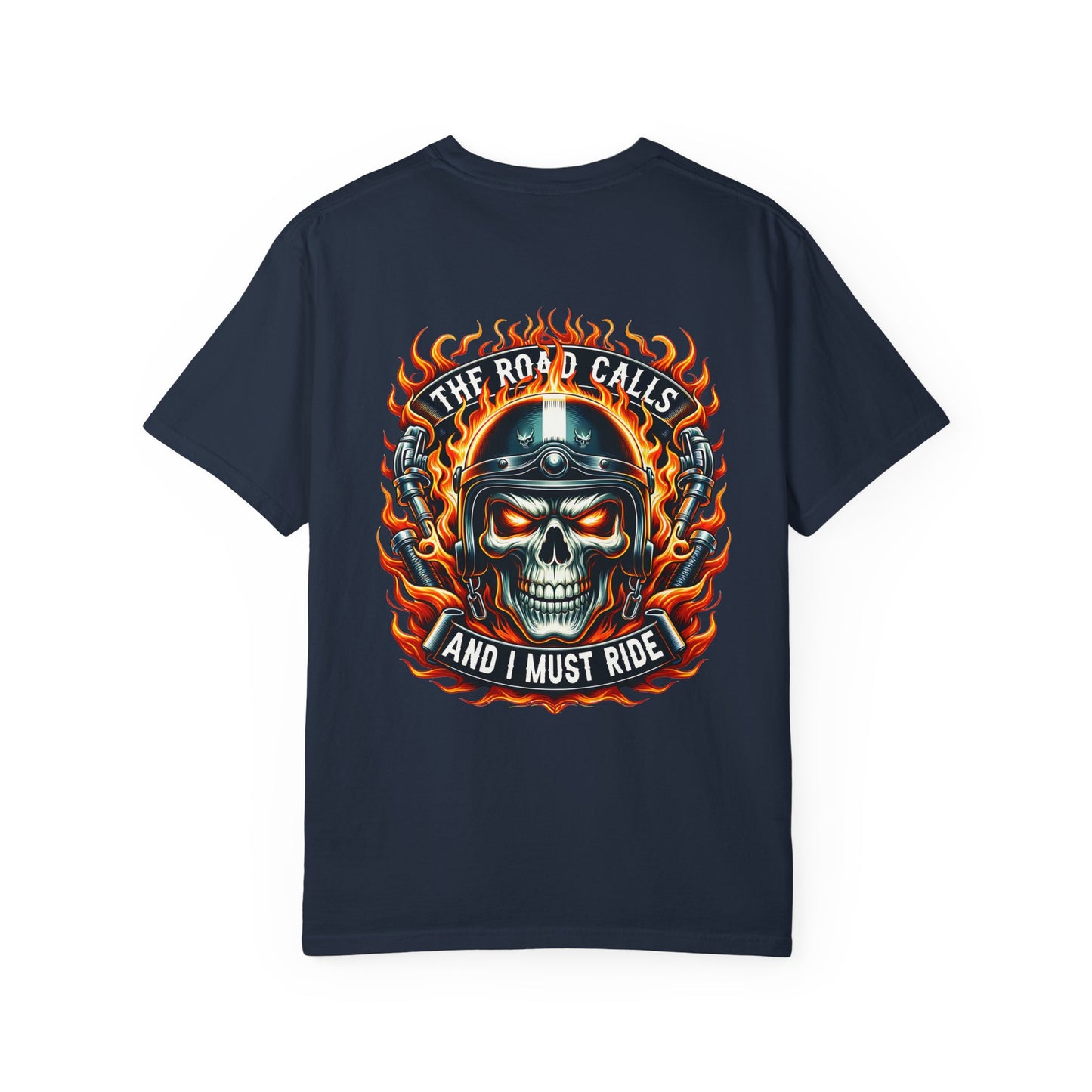 Unisex Motorcycle Graphic Tee - The Road Calls, Biker Shirt, Gift for Riders, Casual Wear, Unique Graphic T-shirt