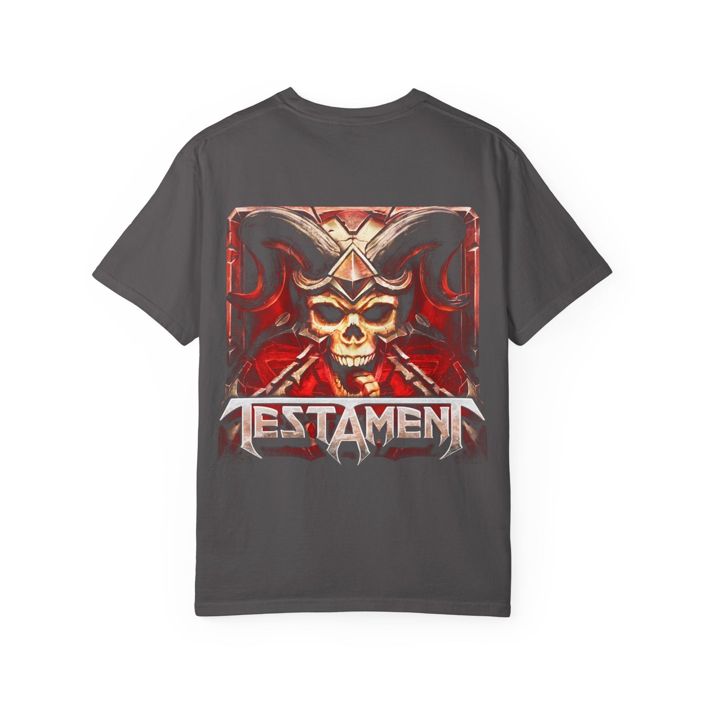Unisex Band T-Shirt with Testament Design, Grunge Style Tee, Heavy Metal Shirt for Concerts, Festival Wear, Music Fan Gift