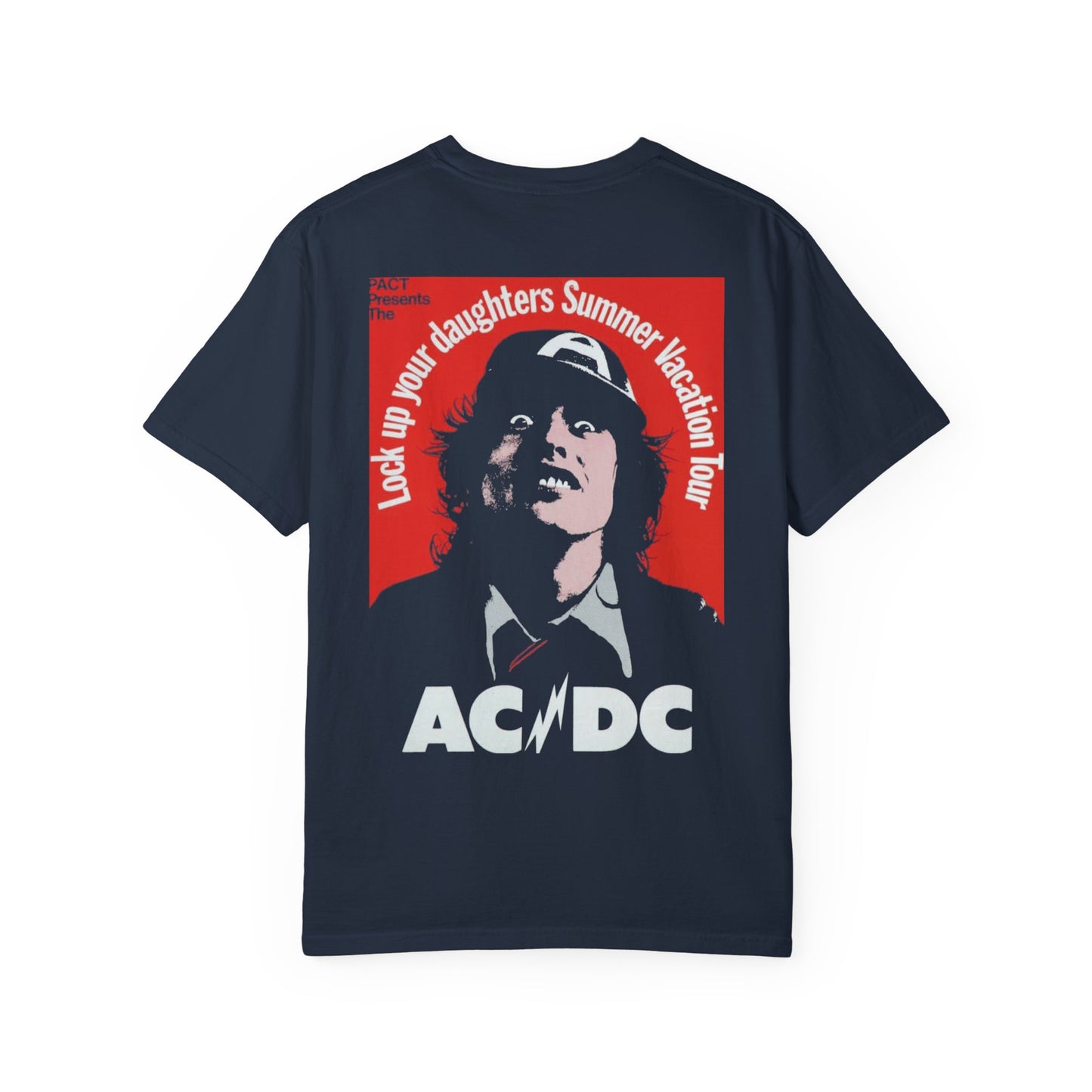 Vintage AC/DC Unisex Garment-Dyed T-Shirt, Rock Music Tee, Music Festival Apparel, Casual Summer Shirt, Gift for Music Lovers