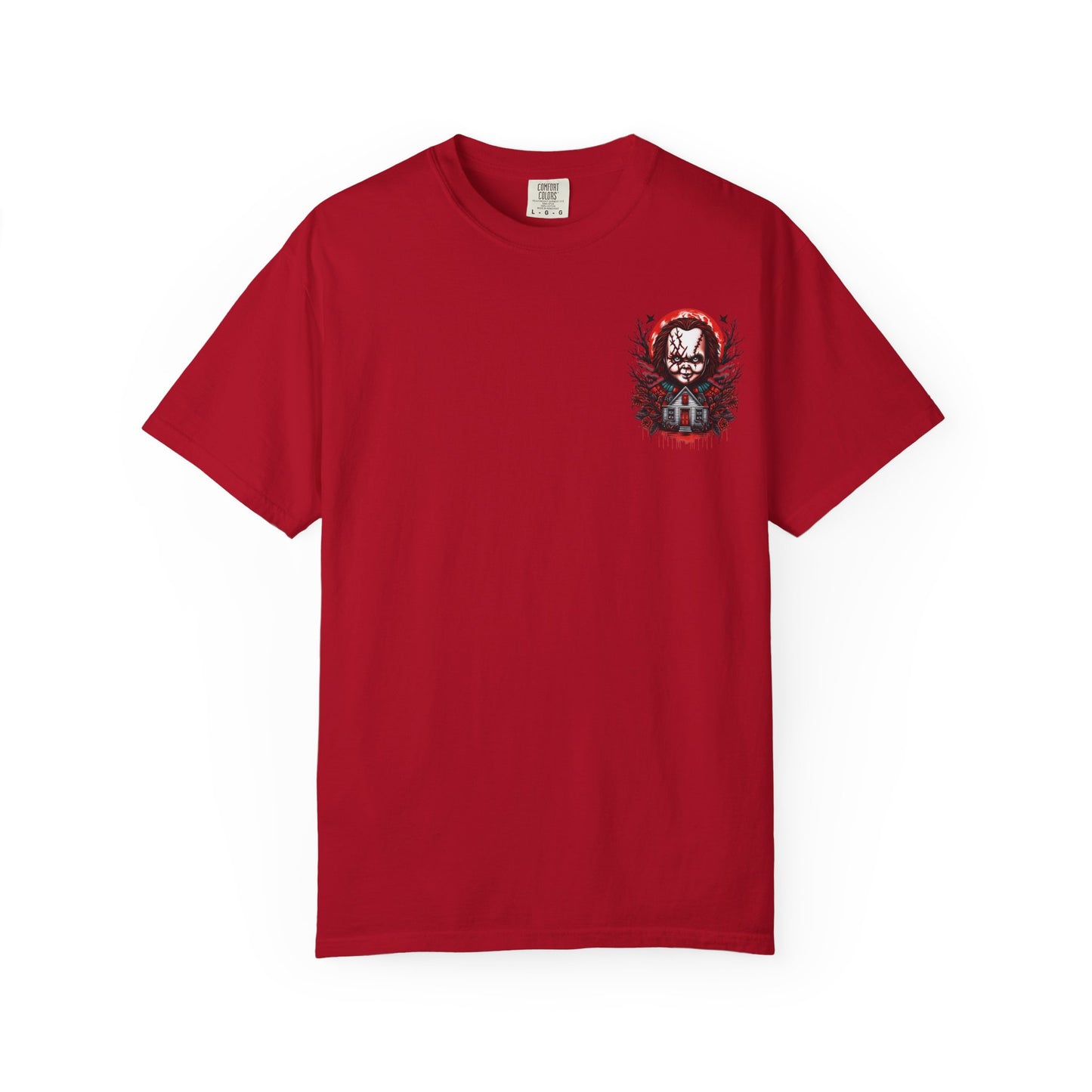 Chilling Horror Graphic T-Shirt, Halloween Costume, Unisex Tee, Spooky Gift, Creepy Apparel, Horror Lover's Merchandise