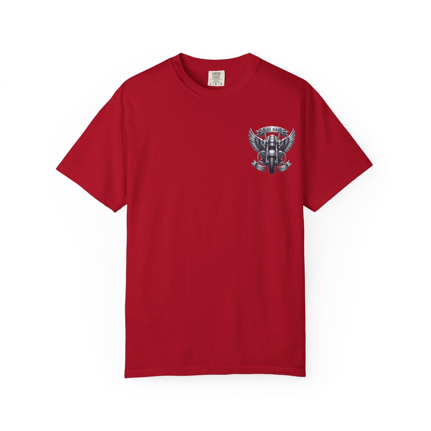 Ride Hard Unisex Garment-Dyed T-Shirt | Vintage Motorcycle Tee, Biker Gift, Freedom Shirt, Casual Wear, Ride Free Apparel