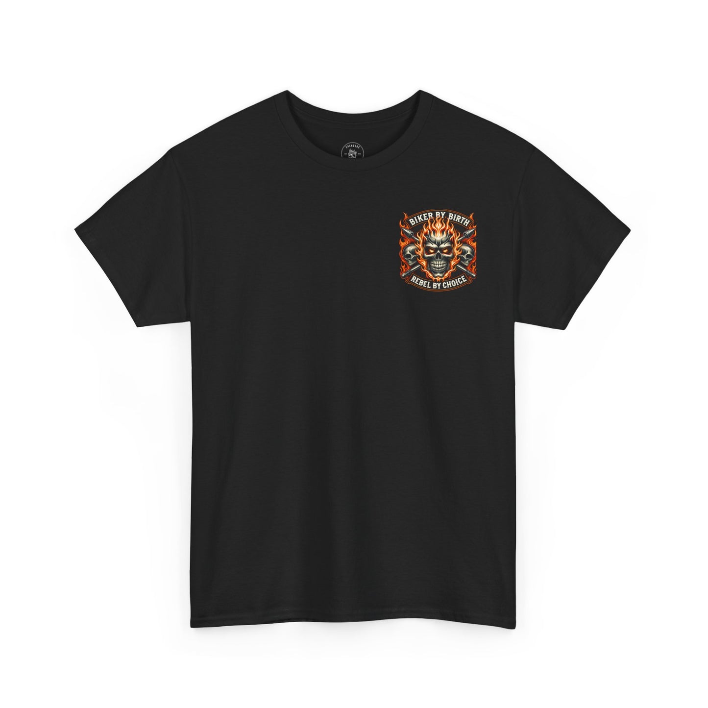 Biker Rebel Unisex Heavy Cotton Tee, Edgy Graphic T-Shirt, Gift for Bikers, Vintage Style Tee, Casual Wear, Cool Apparel