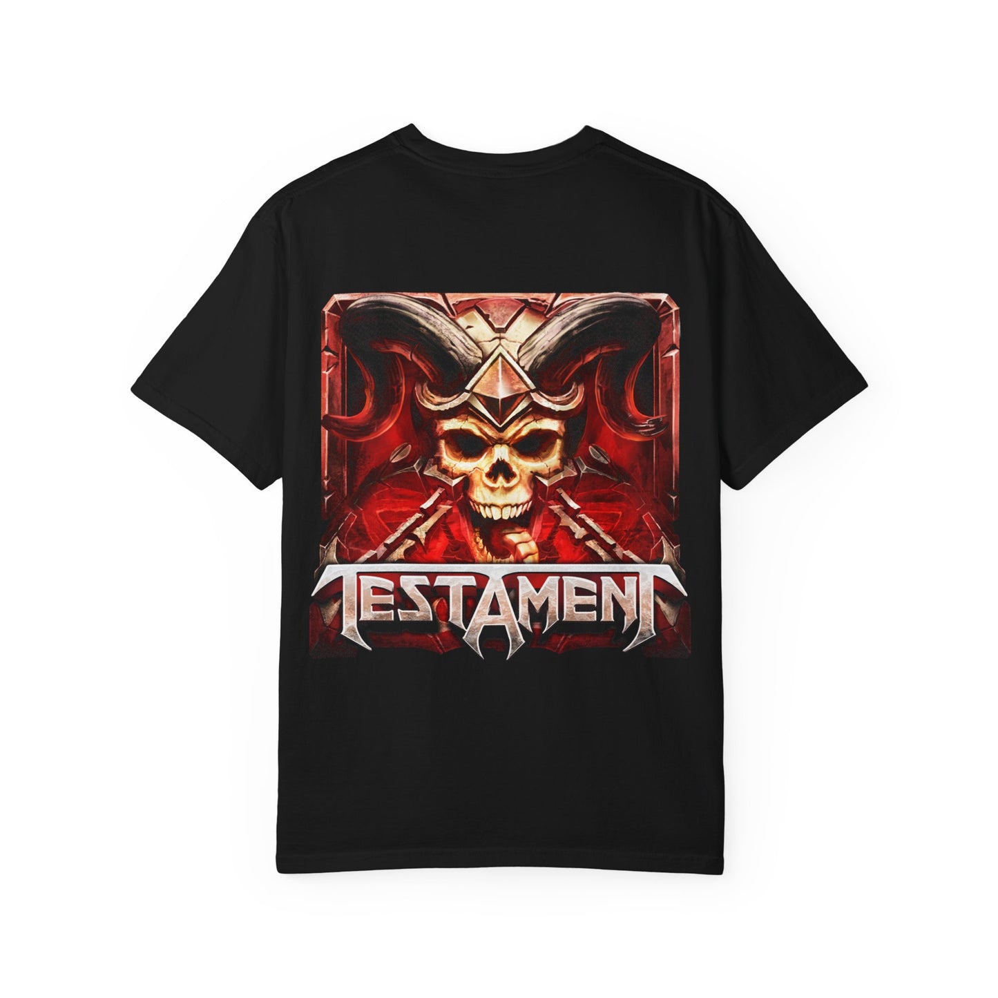 Unisex Band T-Shirt with Testament Design, Grunge Style Tee, Heavy Metal Shirt for Concerts, Festival Wear, Music Fan Gift