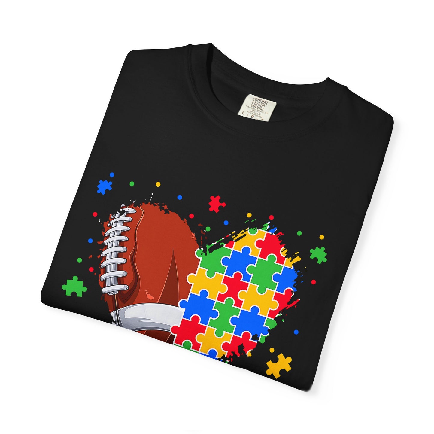 Autism Awareness T-Shirt, Unisex Garment-Dyed Tee, Heart Puzzle Design, Perfect for Awareness Events, Gifts, and Everyday Wear