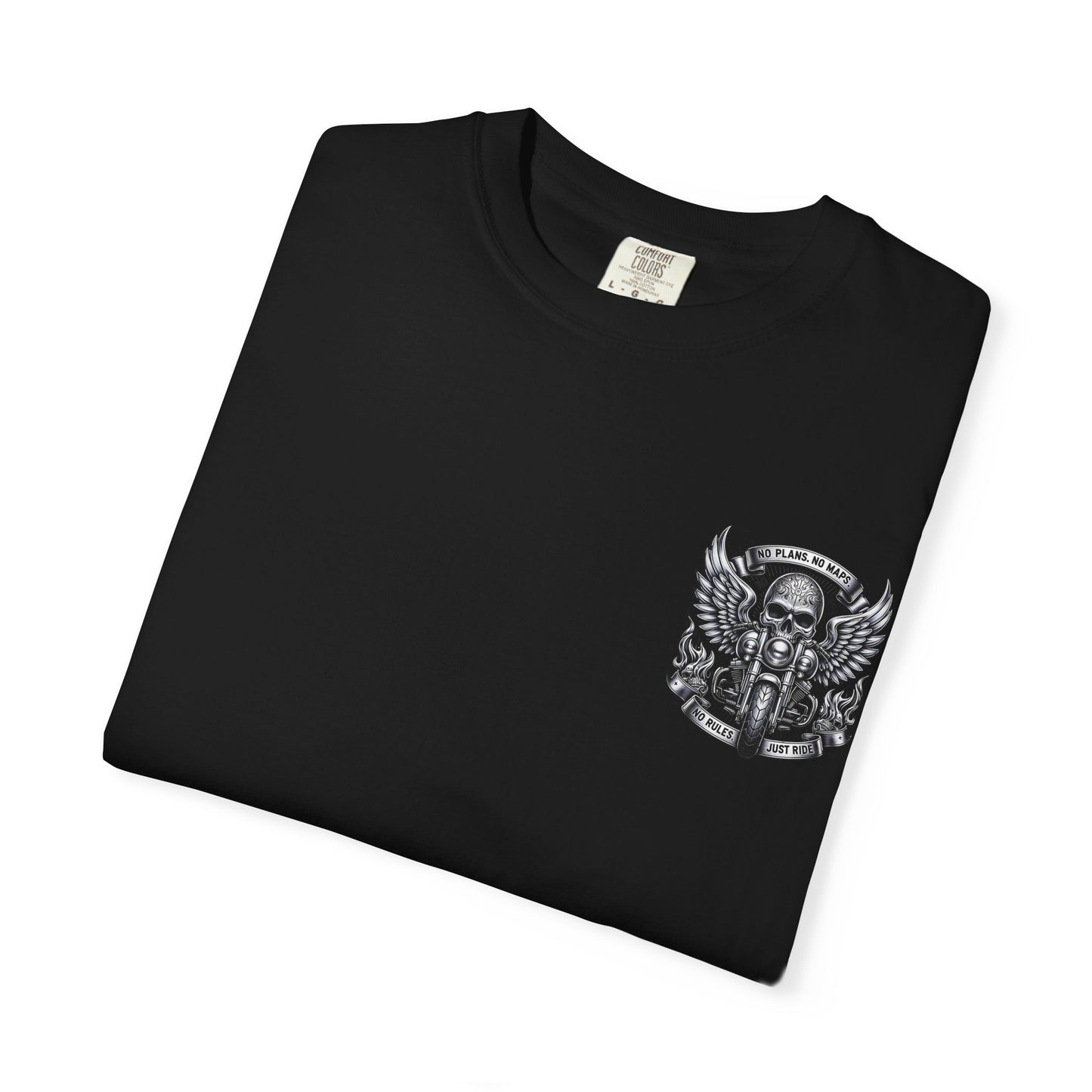 Rebellious Motorcycle Graphic Tee, Unisex Biker Shirt, Skull Design Apparel, Vintage Style T-Shirt, Gift for Riders, Casual Summer Wear