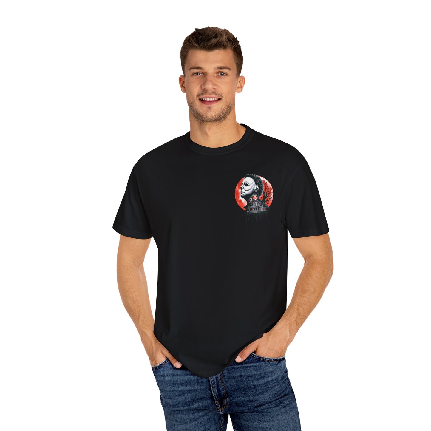 Spooky Horror Graphic T-shirt for Halloween, Unisex Tee, Scary Movie Fan Gift, Casual Wear, Gothic Style, Gift for Horror Lovers