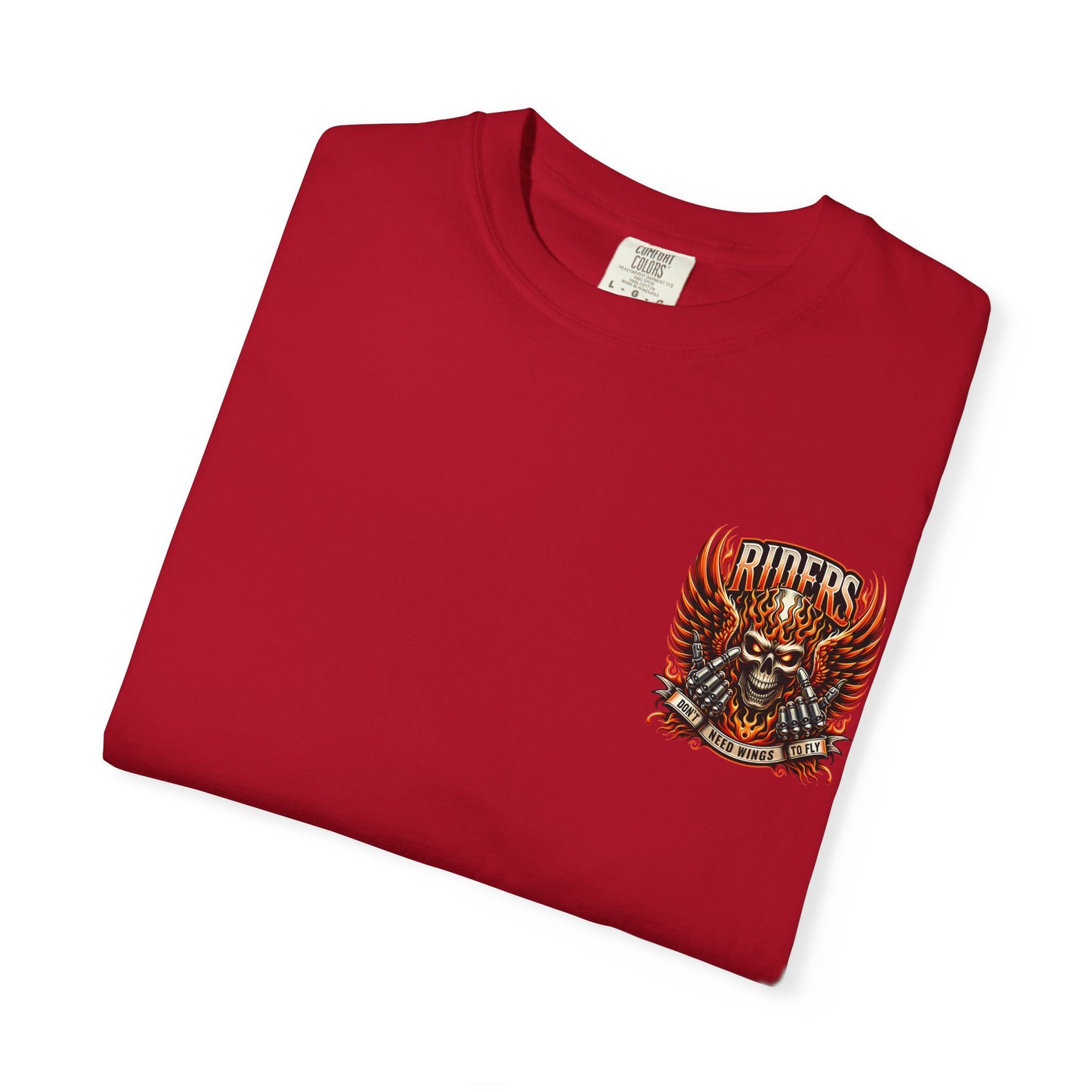Unisex Rider Graphic T-Shirt, Vintage Motorcycle Tee, Skull and Wings Shirt, Rebel Biker Apparel, Perfect for Riders and Bike Lovers