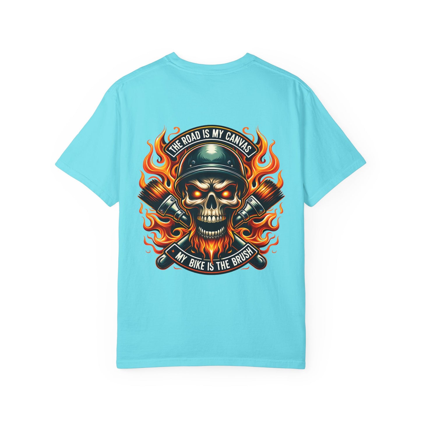 Edgy Motorcycle Graphic Tee | Biker T-Shirt | The Road is My Canvas | Unisex Motorcycle Apparel | Gift for Bikers, Cool Graphic Shirt