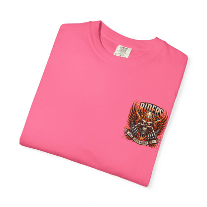 Unisex Rider Graphic T-Shirt, Vintage Motorcycle Tee, Skull and Wings Shirt, Rebel Biker Apparel, Perfect for Riders and Bike Lovers