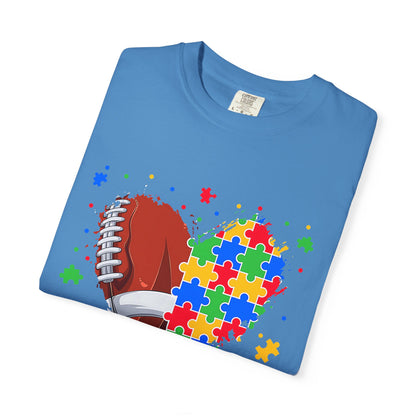 Autism Awareness T-Shirt, Unisex Garment-Dyed Tee, Heart Puzzle Design, Perfect for Awareness Events, Gifts, and Everyday Wear