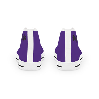 Purple High Top Sneakers, Trendy Men’s Footwear, Casual Street Style, Gifts for Him, Stylish Everyday Shoes, Comfortable Sneakers