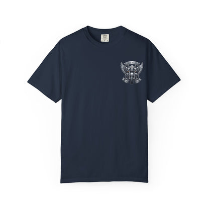 Ride Hard Unisex Garment-Dyed T-Shirt | Vintage Motorcycle Tee, Biker Gift, Freedom Shirt, Casual Wear, Ride Free Apparel