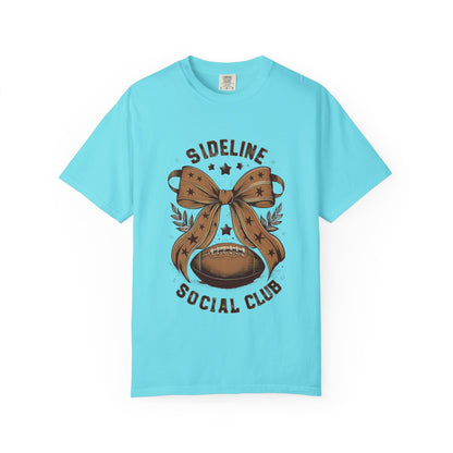 Football-Themed Unisex T-Shirt, Sideline Social Club Tee, Cozy Game Day Shirt, Perfect for Sports Lovers, Gifts for Football Fans