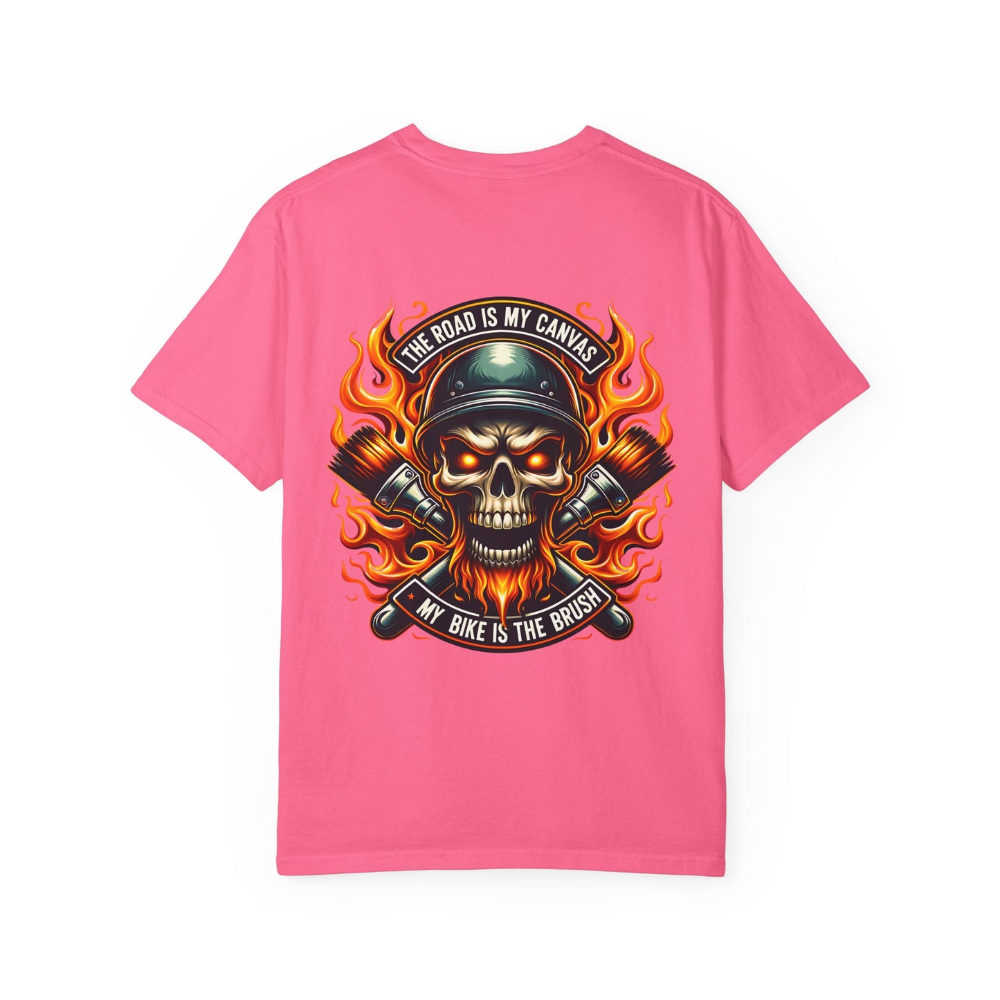 Edgy Motorcycle Graphic Tee | Biker T-Shirt | The Road is My Canvas | Unisex Motorcycle Apparel | Gift for Bikers, Cool Graphic Shirt