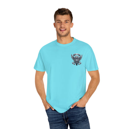 Ride Hard Unisex Garment-Dyed T-Shirt | Vintage Motorcycle Tee, Biker Gift, Freedom Shirt, Casual Wear, Ride Free Apparel