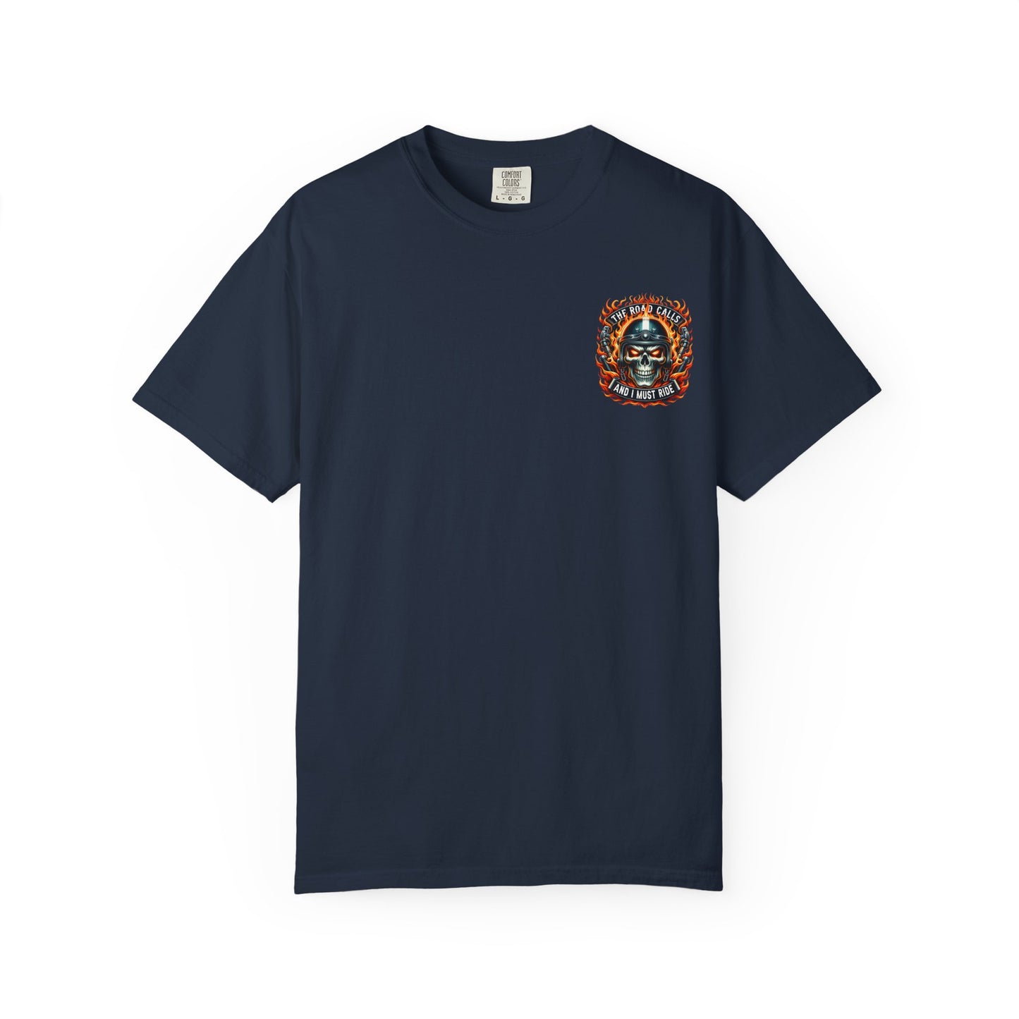 Unisex Motorcycle Graphic Tee - The Road Calls, Biker Shirt, Gift for Riders, Casual Wear, Unique Graphic T-shirt