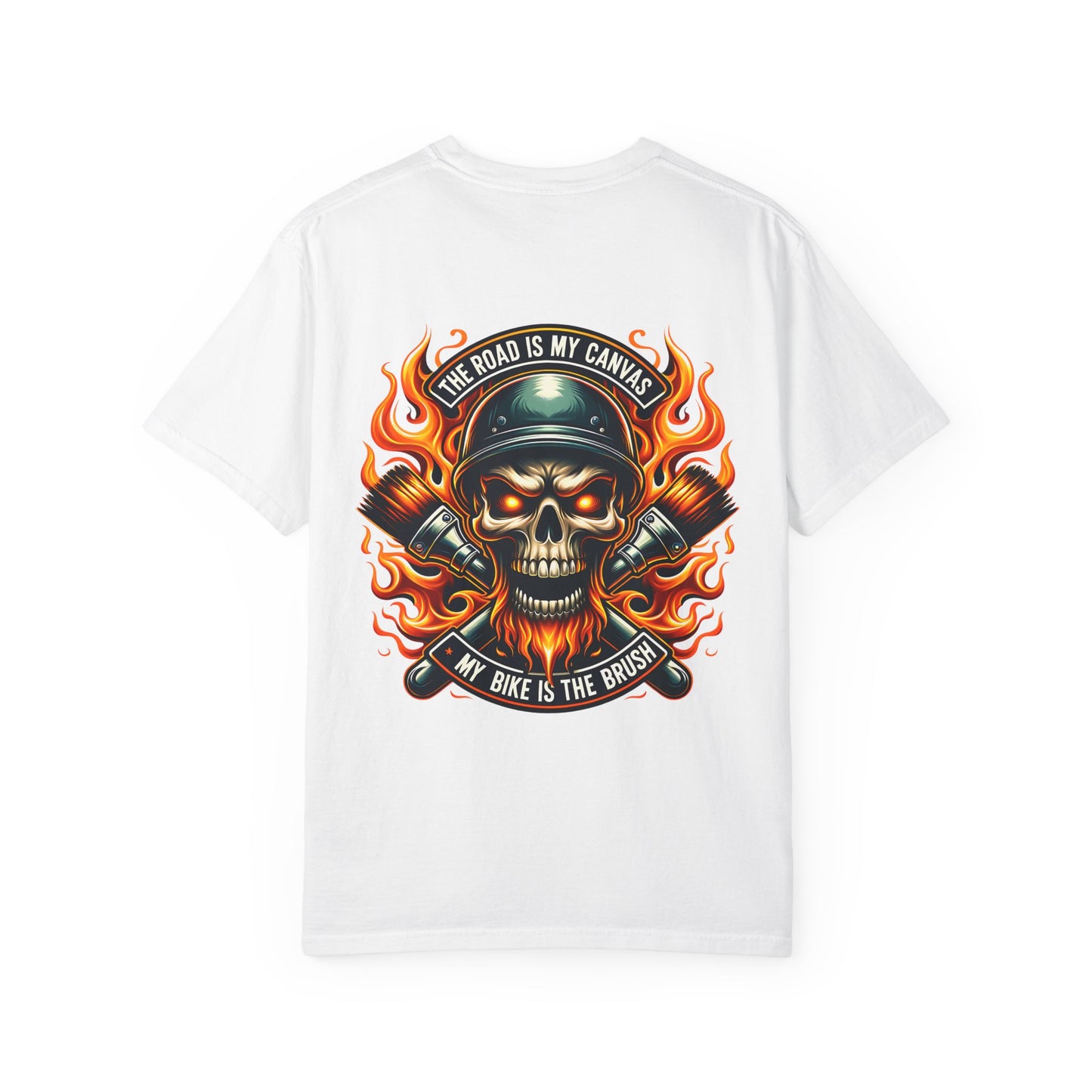 Edgy Motorcycle Graphic Tee | Biker T-Shirt | The Road is My Canvas | Unisex Motorcycle Apparel | Gift for Bikers, Cool Graphic Shirt