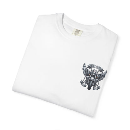 Ride Hard Unisex Garment-Dyed T-Shirt | Vintage Motorcycle Tee, Biker Gift, Freedom Shirt, Casual Wear, Ride Free Apparel