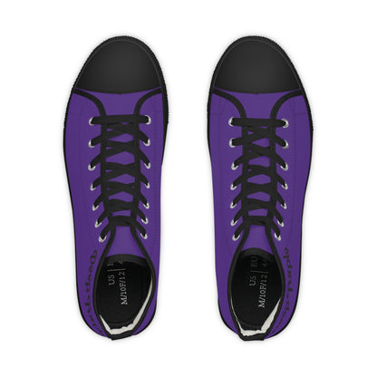 Purple High Top Sneakers, Trendy Men’s Footwear, Casual Street Style, Gifts for Him, Stylish Everyday Shoes, Comfortable Sneakers