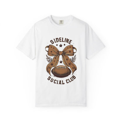 Football-Themed Unisex T-Shirt, Sideline Social Club Tee, Cozy Game Day Shirt, Perfect for Sports Lovers, Gifts for Football Fans