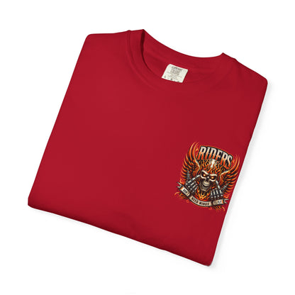 Unisex Rider Graphic T-Shirt, Vintage Motorcycle Tee, Skull and Wings Shirt, Rebel Biker Apparel, Perfect for Riders and Bike Lovers